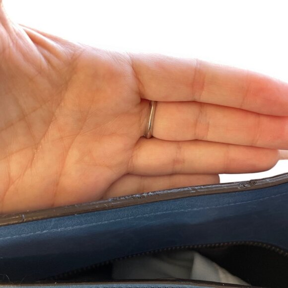 Coach Bleecker Legacy Weekend Leather Tote Travel Bag Blue - Picture 4 of 12